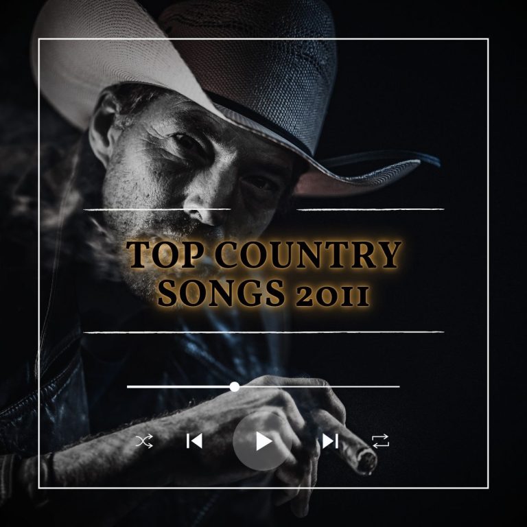 Cowboy holding a cigar with the text top country songs 2011.