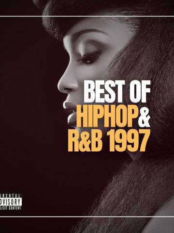 Beautiful dark woman with beautiful makeup looking down and the words best of hip-hop & R&B 1997.