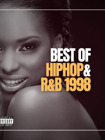 Beautiful young black woman looking over her shoulder with the words best of hip-hop & R&B 1998.