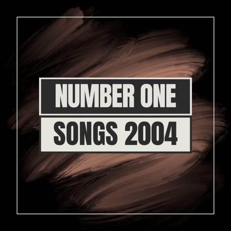 Black background with pastel brush and words number one songs 2004.