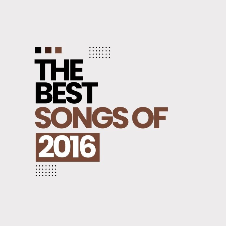 Text reading ‘The Best Songs of 2016’ on a light background.